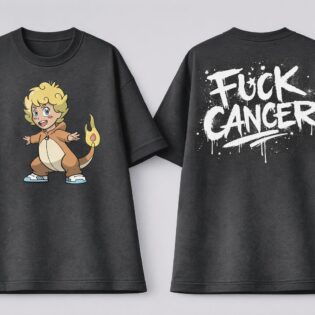 Camiseta adulto negra "Fuck Cancer"