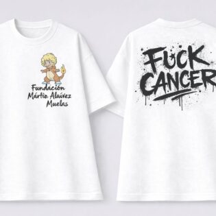 Camiseta adulto blanca "Fuck Cancer"